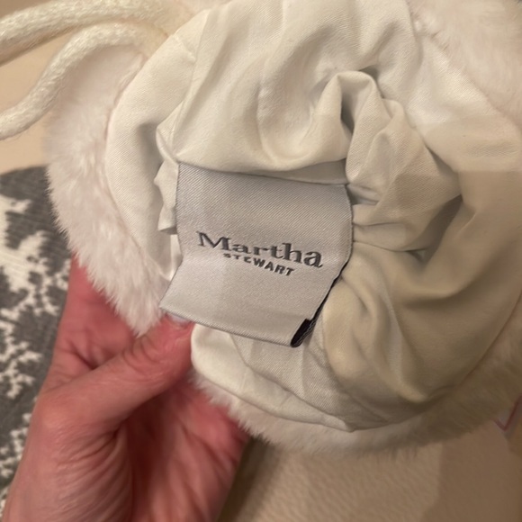 Martha Stewart Fleece and Knit Stocking Gray and White Gorgeous! - Picture 6 of 7